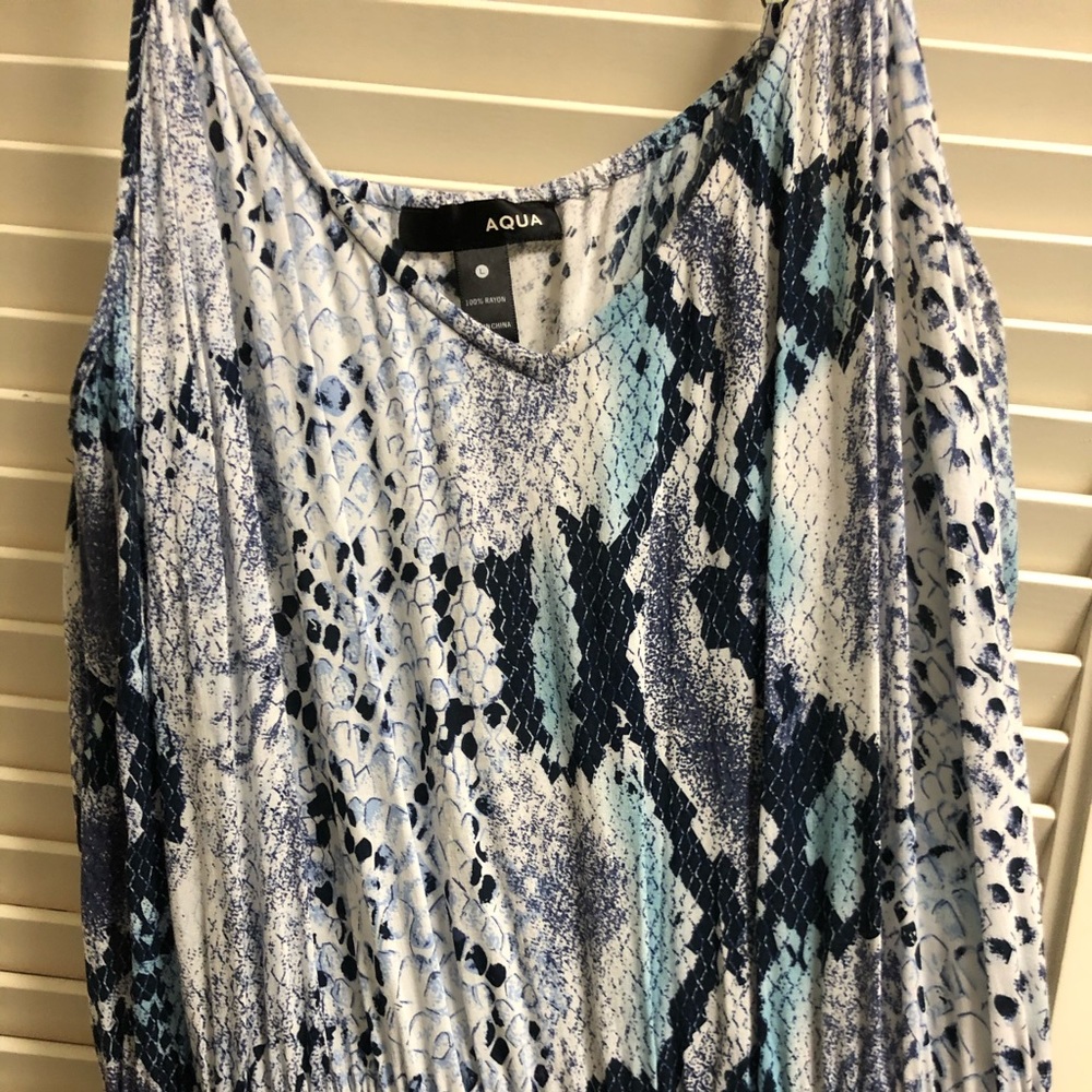 Aqua maxi dress